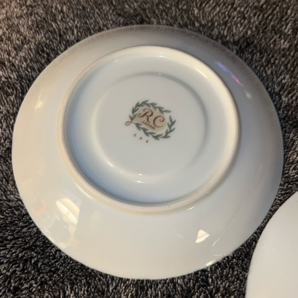 RC SAUCER VINTAGE 1950s PATTERN NORITAKE 564 VICTORIAN PINK ROSES AND LAUREL - Picture 5 of 11